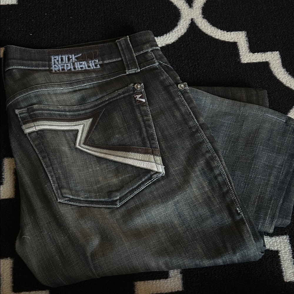 Rock & Republic Men's Dark Gray Jeans